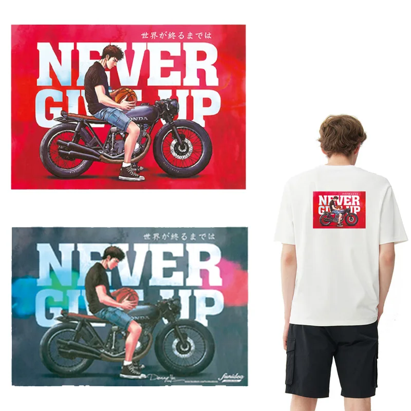 Hippie Motorcycle Stickers Iron On Transfers For Clothing Thermo Adhesive Patches Heat Transfer Stripe Parches Para Ropa | Дом и сад