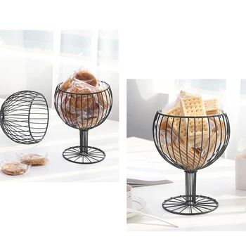 

Hollow Storage Basket Home Kitchen Dining Table Decor Storing Fruits Biscuits Veggies Food Wine Glass Rack