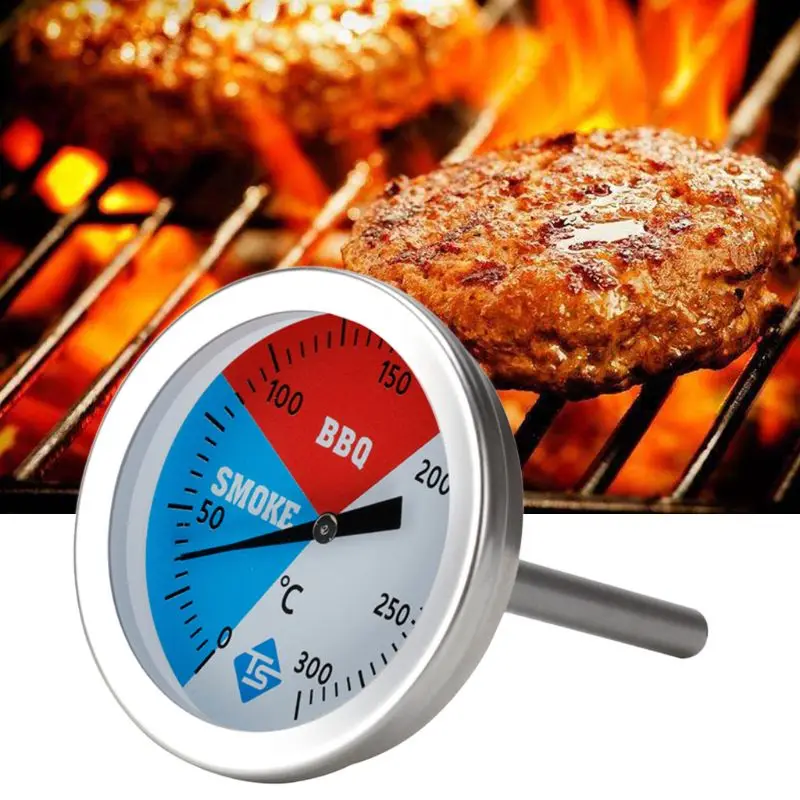 Termometro a 300 gradi BBQ fumo Grill indicatore di temperatura del forno  strumento da campo esterno 2 ''indicatore di temperatura del fumatore