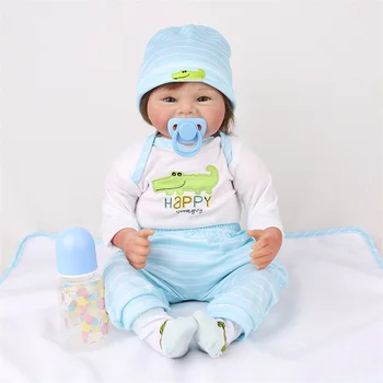 

Best Children's Day Presents Cloth Body Open Eyes Newborn Baby Doll Beautiful Short Hair Rebirth Babe Doll Toys