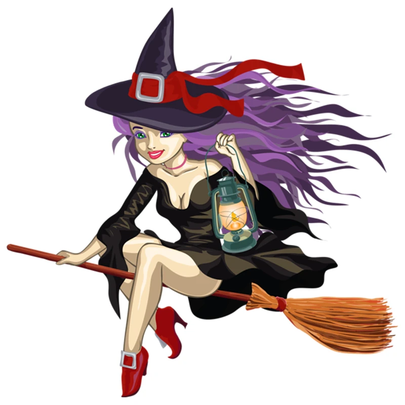 

Hot Personality A Witch Funny Car Sticker Printed Motorcycle Waterproof Decoration PVC 15cm X 15cm