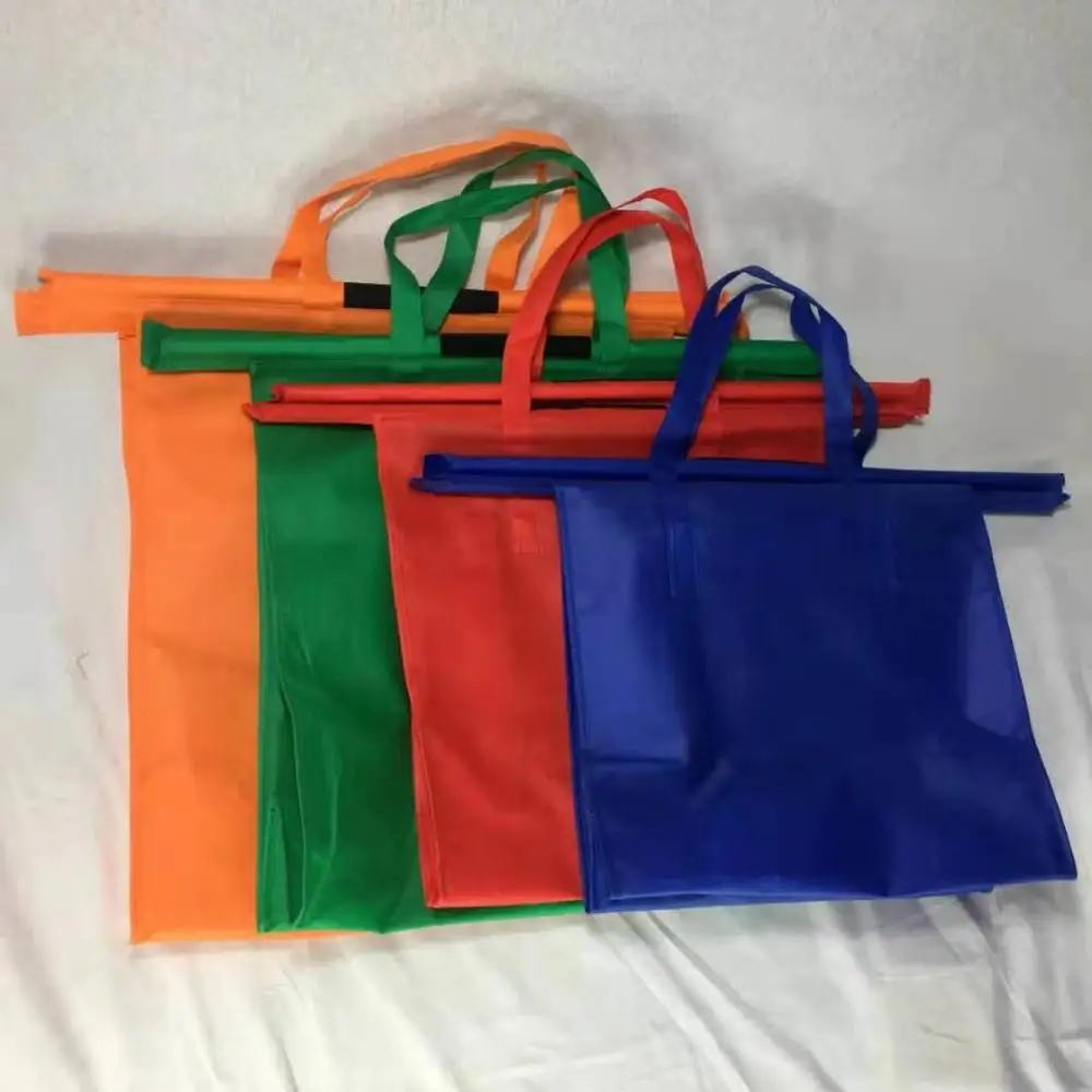 4PCS/Set Supermarket Shopping Cart Trolley Bags Foldable Reusable Grocery Shopping Bag Eco-friendly Supermarket Bag Bolsas - Color: Full Cloth Bags