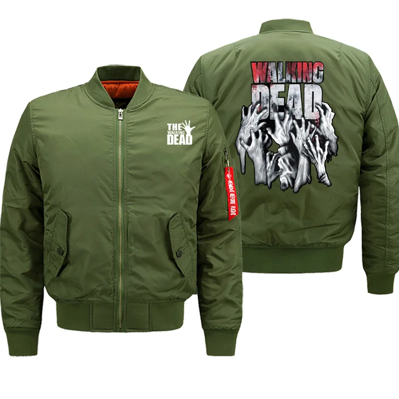 thumbnail image 1 of Chaqueta de bombardero con cremallera gruesa para hombre, ropa de otoño, estilo militar, táctica, de la Fuerza Aérea, estilo hip hop, 1 of 5