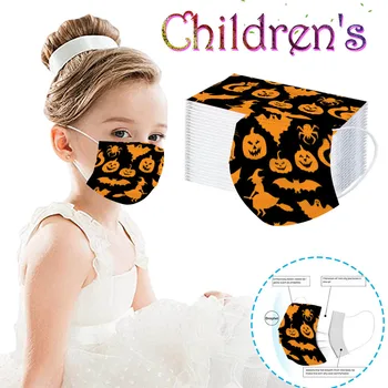 

Children's Disposable Face Mask 10/50/100pcs masque enfant Halloween Kids Soft Masks masques 3-Layer Non-woven mascaras faciales