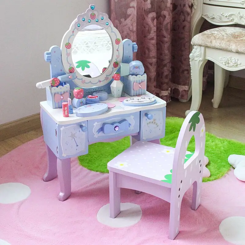 

2018 New Style Children Dresser Princess Dresser GIRL'S Model Wooden Have Non-Toy Baby Gift