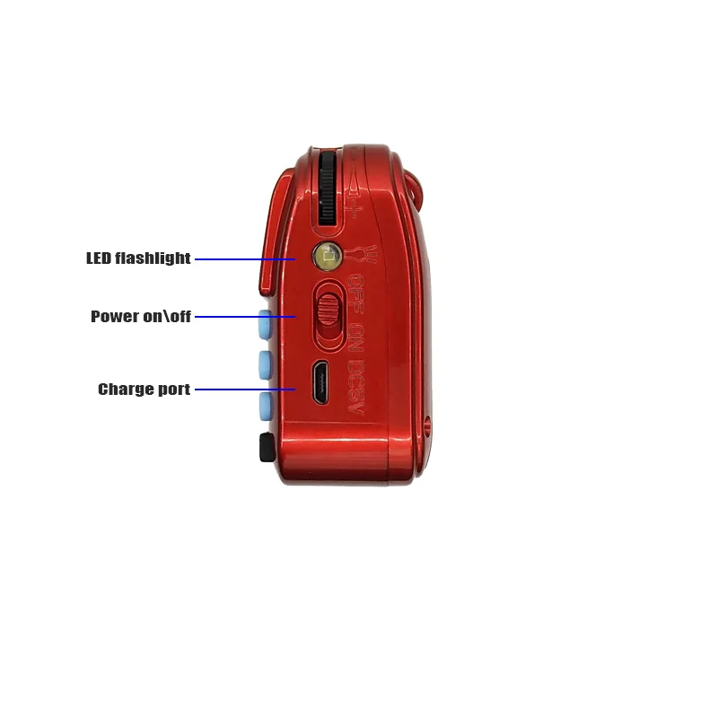 C 803 Portable Bluetooth Speaker FM Radio Receiver USB TF MP3 Player With LED Flashlight Support 2 Rechargeable 18650 Battery