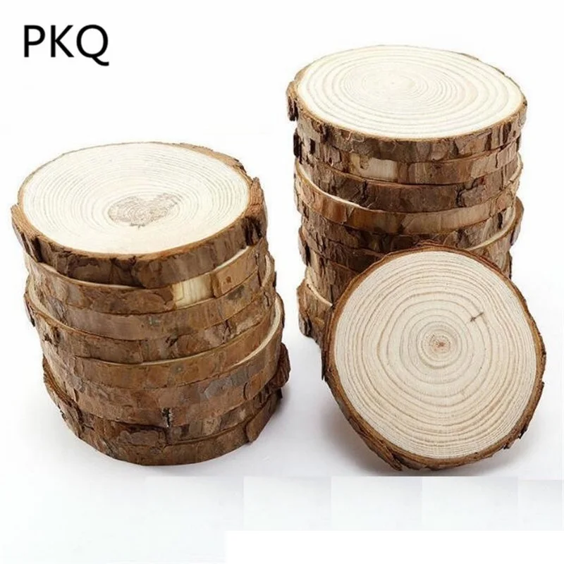 

Wood Slices DIY Crafts Material For Birthday Party Kids Table Number Cards Vintage Christmas Wedding Decoration Gift Tags 7-12cm