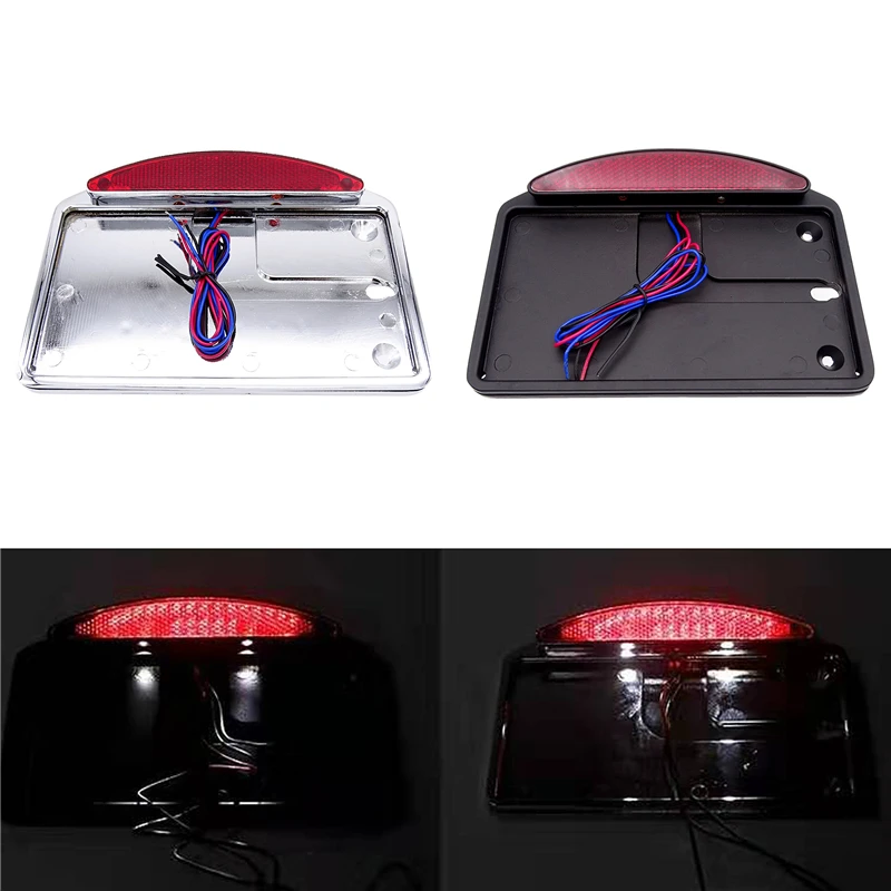 

1 Pcs Motorcycle License Plate LED Tail Light Horizontal/Vertical Side Mount Bracket For Harley Bobber Chopper Custom