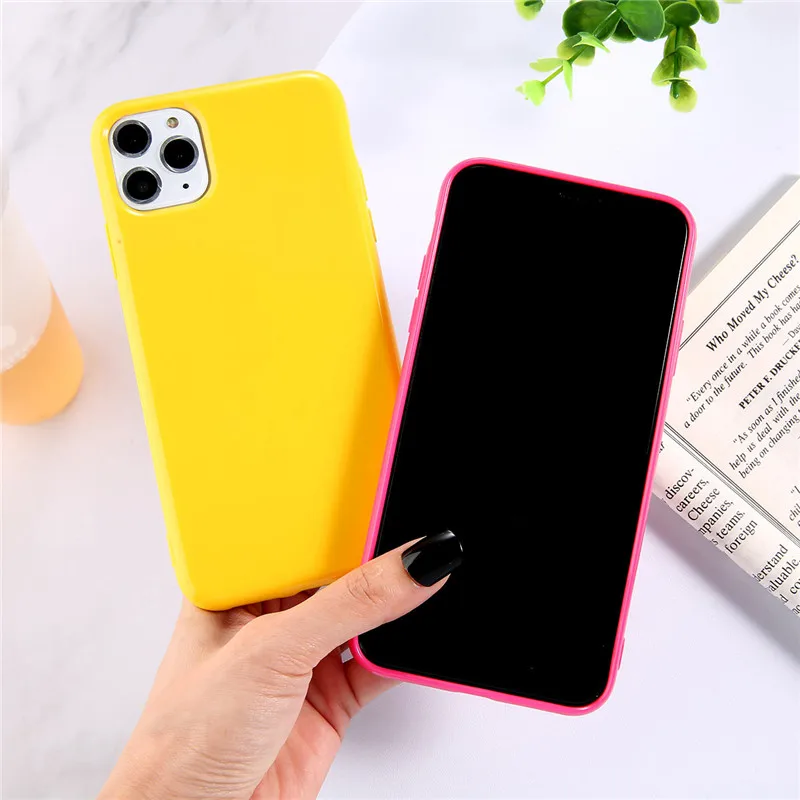 Однотонный однотонный чехол GTWIN карамельных цветов для iPhone 11 Pro X XS XR Max мягкий