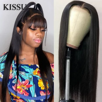 

Indian Straight Hair Wig 4x4 Closure Wig KISSU Straight Human Hair Hd Lace Wigs Perruque Closure Human Hair Indian Straight Wig