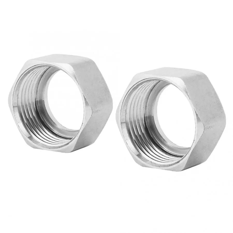 

Stainless Steel Square Nuts Bellows Nut 3/4inch 3/4" Hex Nuts for Water Heater Corrugated Hose 20mm Gas Pipe Tube Fittings