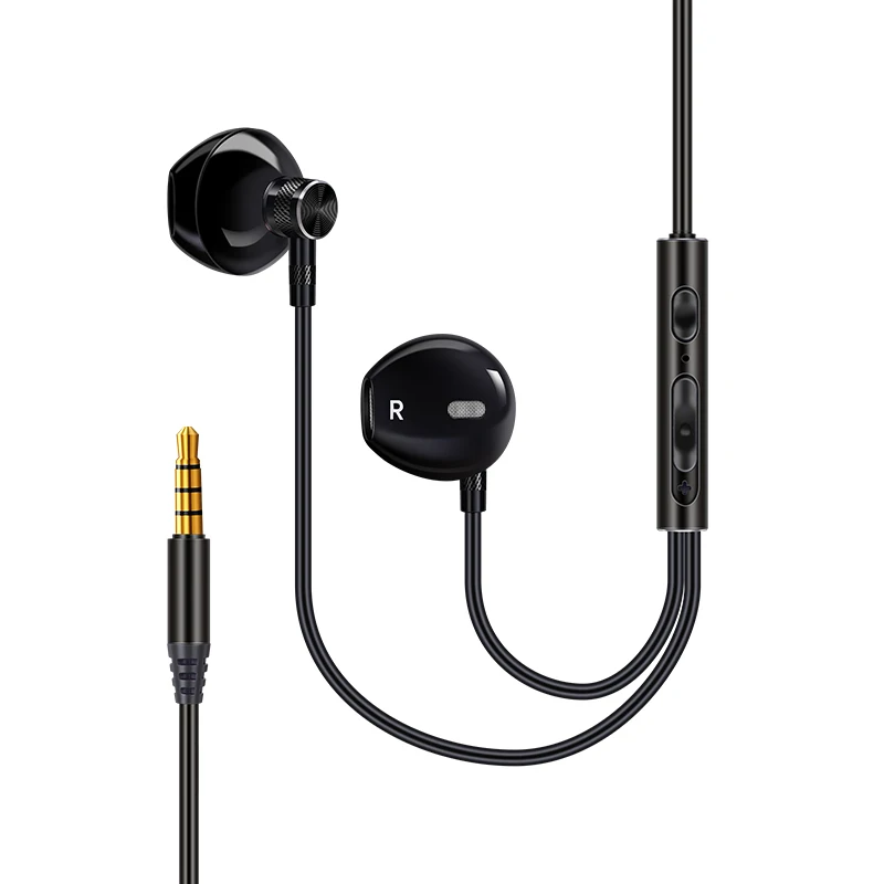 

C1 Wired Headphone Earphone for Phone Pc 3.5Mm Jack Earbuds with Mic Sport Music Game Headset Cable Black White