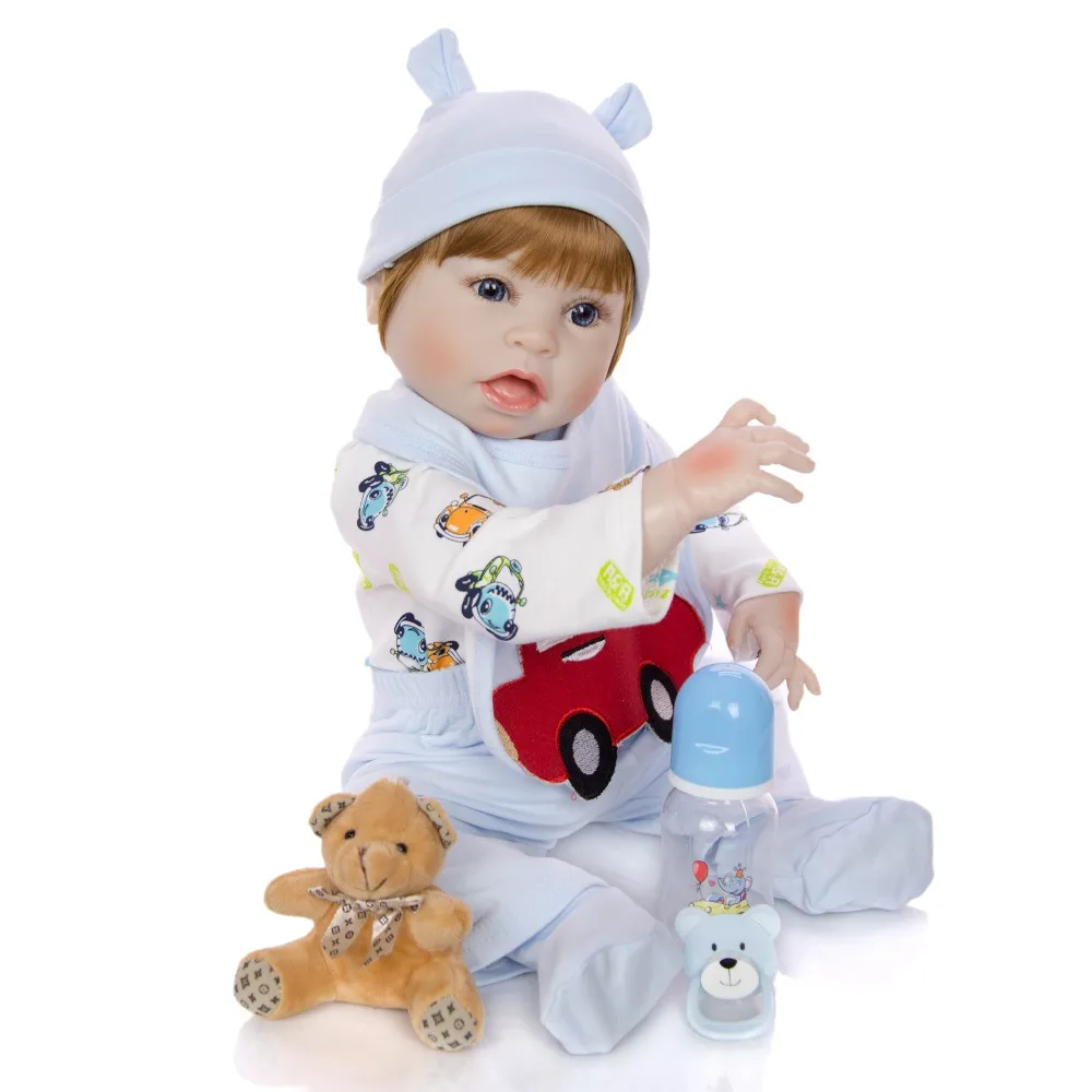Гавайская гитара 23 дюймов Bebes кукла новорождённого Кукла полностью силиконовая виниловая перерожденные куклы Младенцы реалистичные принцессы детская игрушка для детей день Святого Валентина подарки