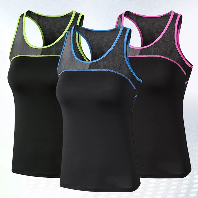 New Women Sportswear Vest Fitness Breathable Yoga Top Workout Tank Top Sexy Sport T Shirt Women Running Shirt XXL Sport