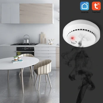 

APP control standalone Wi-Fi carbon Monoxide smoke detector work with Google home Aleax Smart home CO detector sensor