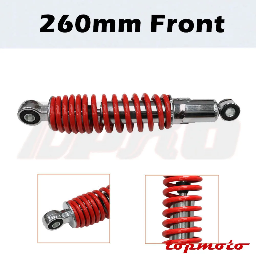 400LBS Shock 250/260/270/290mm Front Oil Suspension Shock Absorber for Motorcycle 50cc 70 90 110 125cc Dirt Pit Bike ATV Go Kart 400LBS Shock 250/260/270/290mm Front Oil Suspension Shock Absorber for Motorcycle 50cc 70 90 110 125cc Dirt Pit Bike ATV Go Kart
