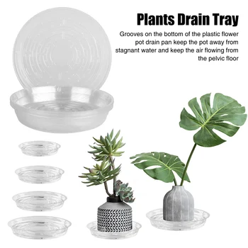 

39pcs/set Flower Pot Plants Drain Tray Base Gardening Tools Tags Outdoor Indoor Dish Hydroponic Saucer Clear Accessory Water