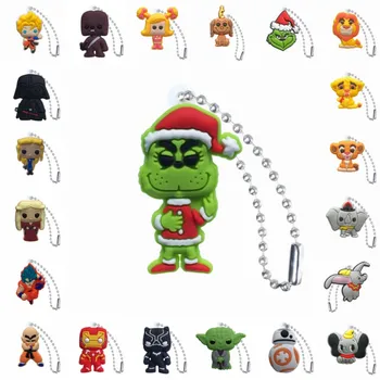 

1pcs PVC Keychain Cartoon Figure Game of Thrones Star Wars Metal Ball Chain Key Chain Ball chain