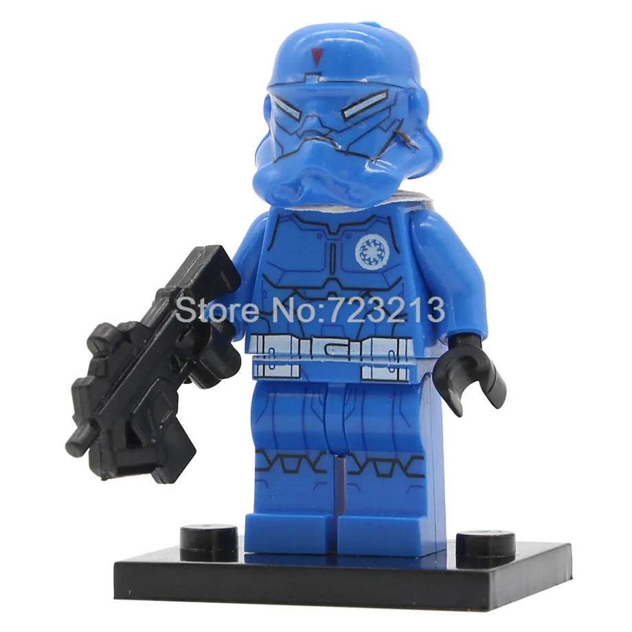 Blue Trooper Single Sale Star Wars Clone Trooper Figure Set SY1071 Storm Building Blocks Sets Models Bricks Toys for Children - Цвет: Blue Trooper