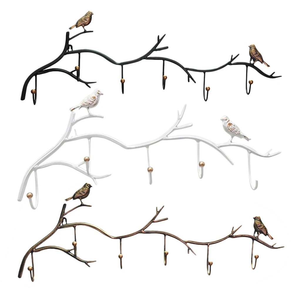 Ретро Птицы 6 крючков железный крюк в стену прямой полотенце ключи одежды