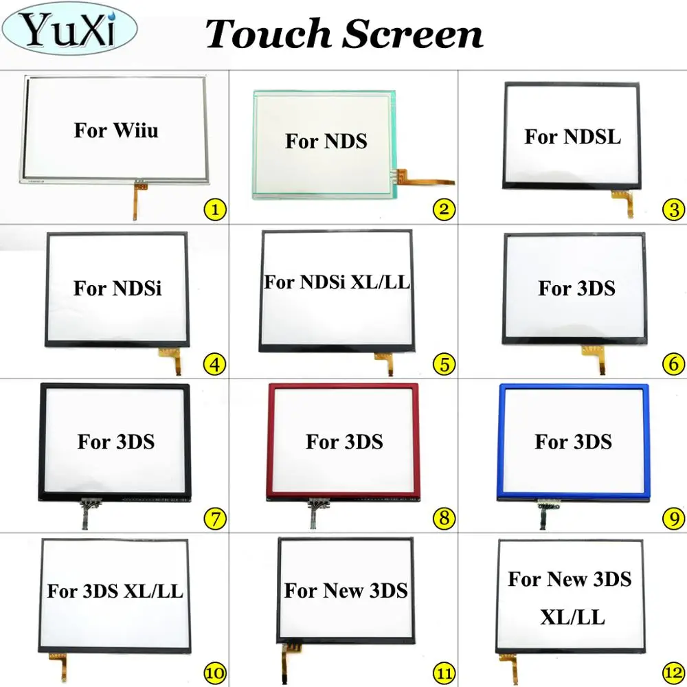 

YuXi Touch Screen Glass Digitizer Lens Replacement for Nintend DS Lite for NDSL NDSi XL LL for New 3DS XL Touch screen pane
