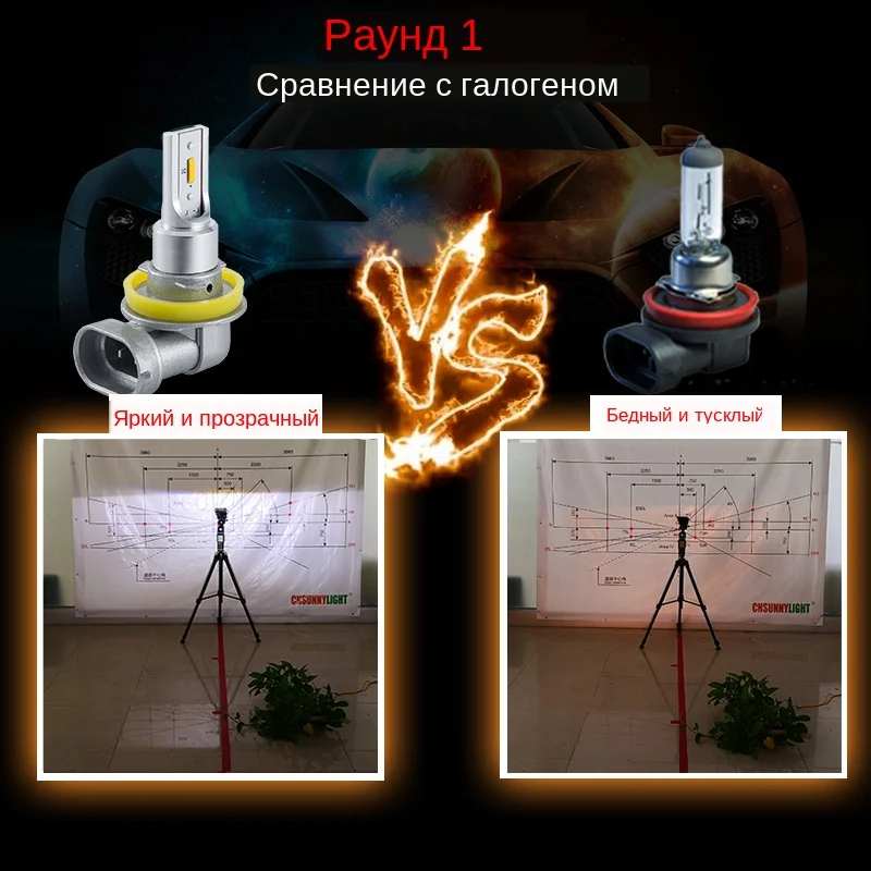 CNSUNNYLIGHT Slim LED Car Headlight Bulbs H8 H11 9005 9006 24Wpair 2400Lm White 6000K All in One 12V Auto Lights Plug and Play (6)