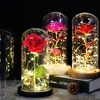 Romantic Gift Preserved Rose Beauty And The Beast Rose, Rose In Glass Dome, Forever Rose, Red Rose, Preserved Rose, Belle Rose, ► Photo 2/6