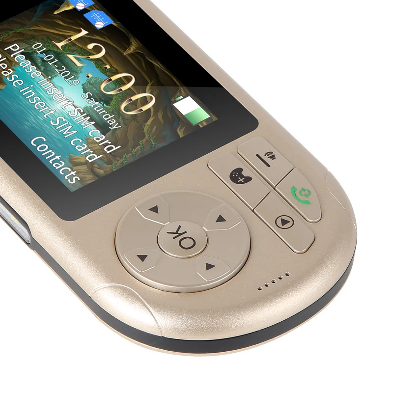 Игровой сотовый телефон UNIWA GP001 2 в 1 8 дюйма 84 встроенных игр GSM 2G мобильный с двумя