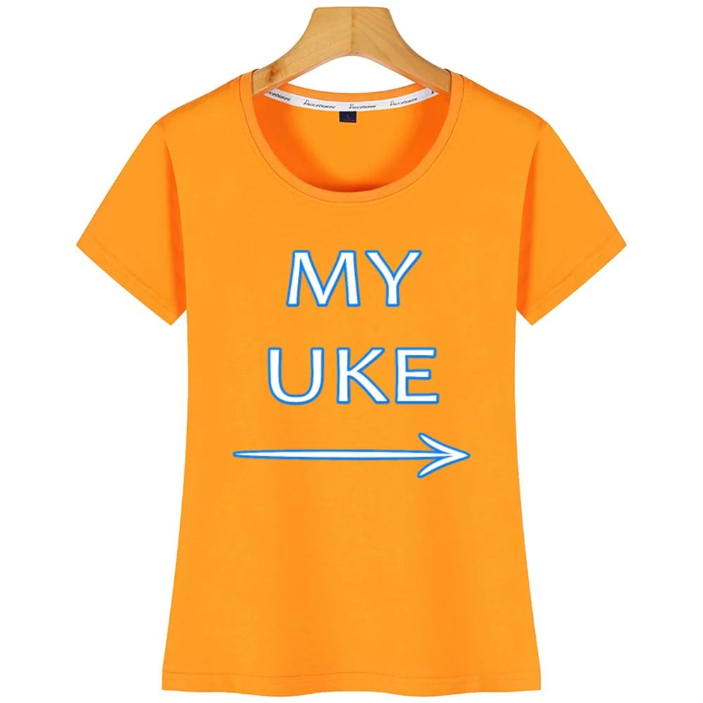Женская футболка My Uke Grea для любителей аниме Yaoi с милыми надписями короткая