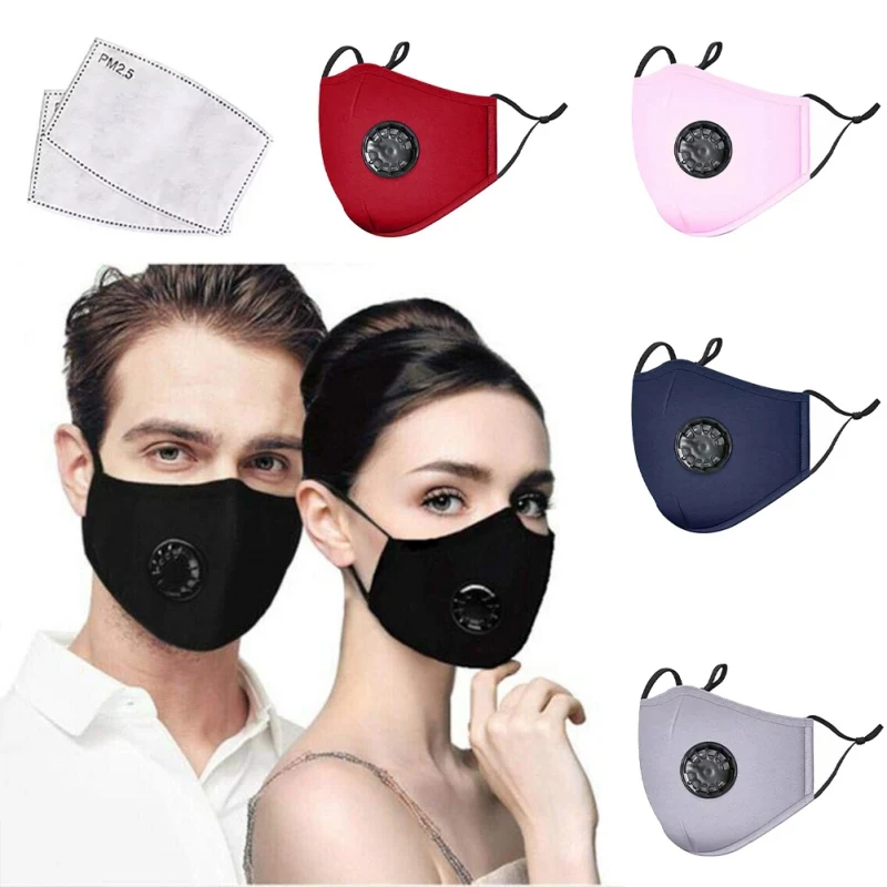 

HOT SALE Mouth-muffle Face Mask Breathing Valve Anti-dust PM 2.5 Dustproof Mask With Activated Carbon Filter Respirator Reusable