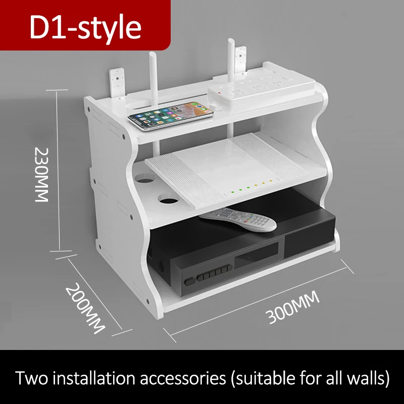 Wall Mount Storage Shelf Tv Box Router Shelf Mini Pc Dvd - Temu