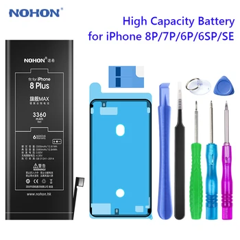 

NOHON Battery For Apple iPhone 8 7 6S Plus SE 8Plus 7Plus 6Plus 6SPlus Replacement Mobile Phone Batarya Lithium Polymer Bateria