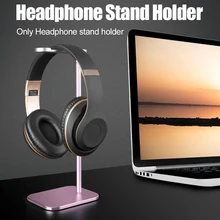 Headphone Stand Headset Holder Aluminum Alloy Supporting Bar Flexible Headrest ABS Solid Base for All Sizes Headphones Storage