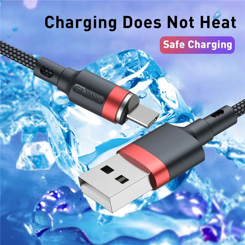 GTWIN 3M Магнитный кабель быстрой зарядки Micro Тип usb C для iPhone 11 samsung S9 магнит Зарядное устройство для передачи данных Зарядное устройство с функцией быстрой зарядки