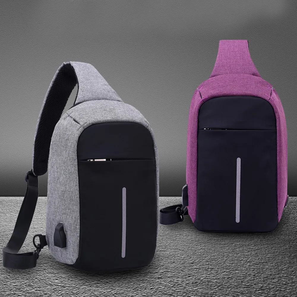 MAIOUMY Роскошная брендовая нагрудная сумка, USB мессенджер, сумки через плечо для мужчин, сумка на ремне через плечо, водонепроницаемая короткая сумка для мобильного телефона