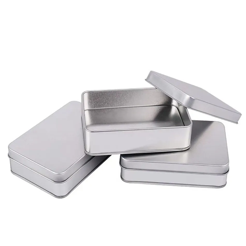 

Xin Jia Yi Packaging Custom Embossed Tin Box Square Shape Small Metal Tin Boxes Shallow Tin Box