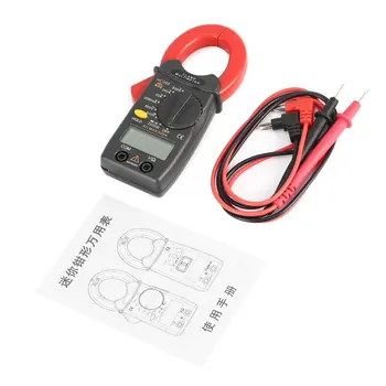 

HC388 Mini Digital Clamp Meter Multimeter AC/DC Voltage Current Ohm Diode Tester 1999 Counts Data Hold Handheld