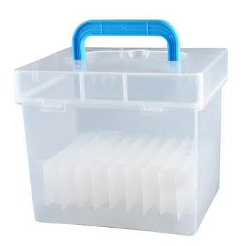 

80-Slots Portable Waterproof Moistureproof Markers Pens Storage Box Organizer Transparent