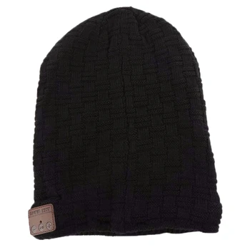 

Wireless Bluetooth V4.2 Beanie Knitted Plus Velvet Winter Plaid Hat Headset Speaker Mic Hand-Free Music Mp3 Magic Warm Smart Cap
