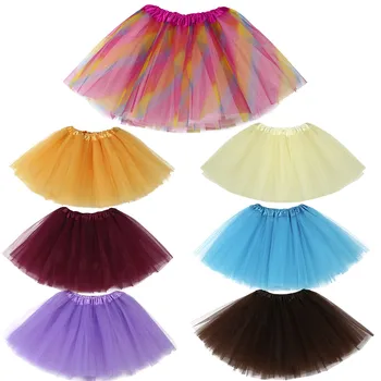 

New Tutu Skirt Baby Girl Skirts 3-810T Princess Mini Pettiskirt Party Dance Rainbow Tulle Skirts Girls Clothes Children Clothing