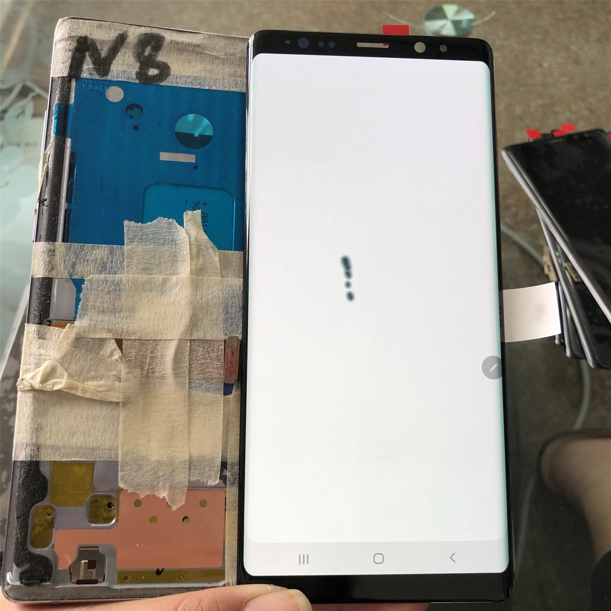 三星銀河 注 8 N950 Sm N950f 6 3 インチスポットオリジナルamoled液晶ディスプレイ タッチスクリーンデジタイザ国会部品 携帯電話用液晶ディスプレイ Aliexpress