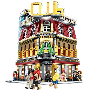 

LED Night Club Compatible lepining Creator Expert Street View Building Blocks 2488 Piece Bricks Kids Gifts Toys For Children