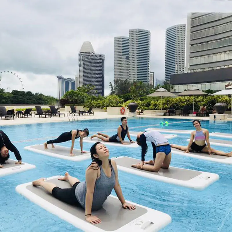 Бесплатная доставка акция плавающий надувной водный Коврик для йоги