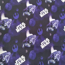 140 см ширина мультфильм Звездные войны полиэстерная холщовая ткань для мальчиков сумки чехол для подушки крышка DIY-BK618