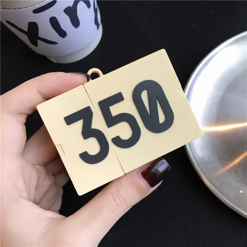 

3D 350 Boost Shoe Box Headphone Cases For Apple Airpods 1/2 Vogue Silicone Earphone Protection Cover Skin Accessories