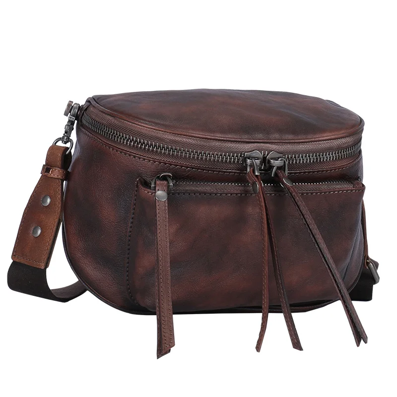 Осенне-зимняя новая нишевая кожаная сумка-седло в стиле ретро сумка ручной