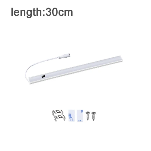 Hand Sweep Switch Under Cabinet Kitchen LED Light Bedroom Wardrobe Closet Night Lights 30/40/50cm LED Bar Light Indoor Home Lamp - Цвет: 1x30cm Without Power