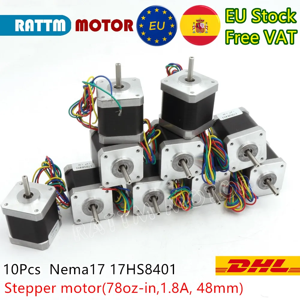 【EU Stock】 5Pcs Nema17 Stepper Motor 78oz-in 48mm 1.8A for 3D Printer CNC Robot 