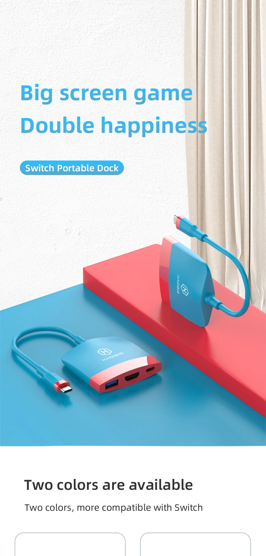 Doca de tv para Nintendo Hdmi-compatível com Usb c a 4k pd para Macbook Interruptor Switch Docking Station Portátil Usb 3.0 Pro 2 Computador e Escritório