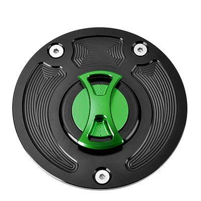 JAER топливный бак мотоцикла Кепки Крышка для Kawasaki ER400 ER4N ниндзя ZX10R ZX6R 636 ZX636R ниндзя 650 1000 ER6N ER6F ZX1000S ZX14R - Цвет: Зеленый